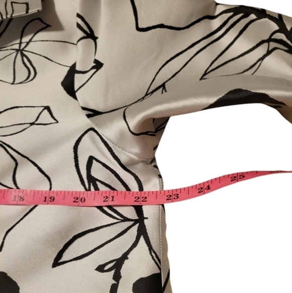 Caroline Rose Floral A-Line Party Dinner Jacket Medium Metallic Silver Black - Picture 8 of 12